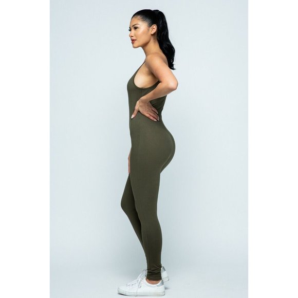 Women's Spaghetti Strap Bodycon Tank One Piece Jumpsuits Rompers S M L - Picture 5 of 6